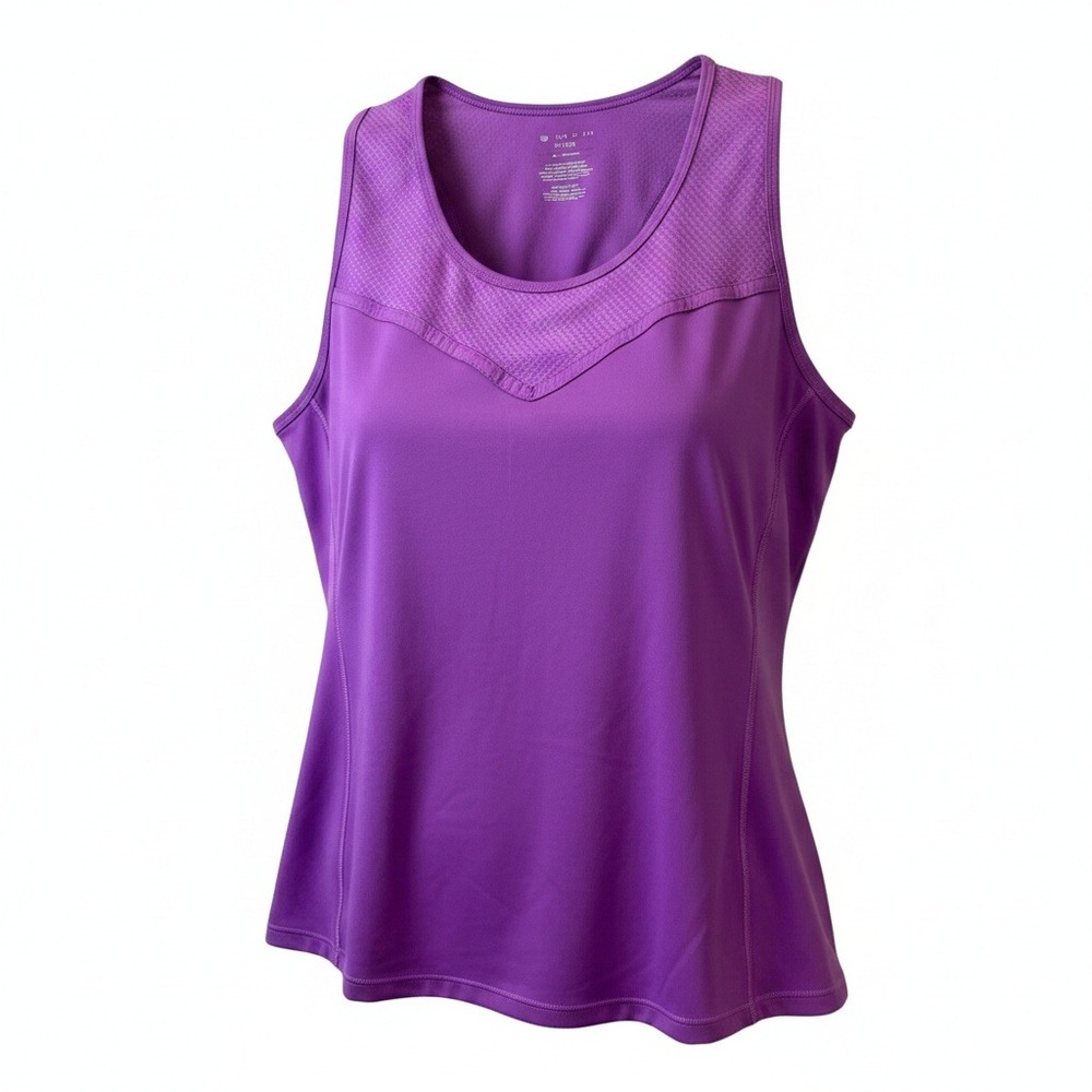 Tek Gear DryTek Tank Top Women's XL Purple Mesh Back Athletic Workout Shirt